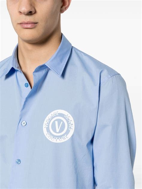 Versace Jeans Couture camisa con logo estampado 